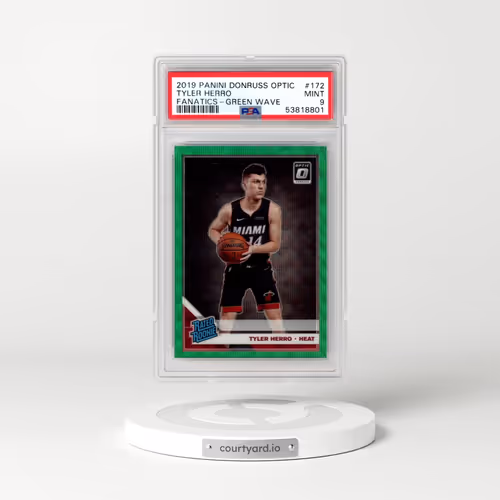 2019 Panini Donruss Optic #172 Tyler Herro - Fanatics-Green Wave (PSA 9 MINT)