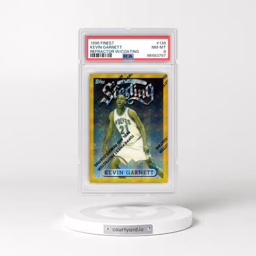 1996 Finest #138 Kevin Garnett - Refractor w/Coating (PSA 8 NM-MT)