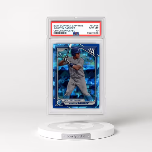 2024 Bowman Sapphire Edition Chrome Prospects #BCP85 Agustin Ramirez (PSA 10 GEM MINT)