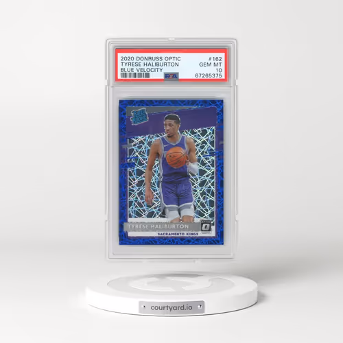 2020 Panini Donruss Optic #162 Tyrese Haliburton - Blue Velocity (PSA 10 GEM MINT)