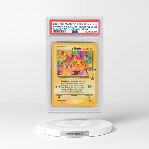 2021 Pokémon Celebrations Classic Collection #24 Birthday Pikachu - Holo (PSA 10 GEM MINT)
