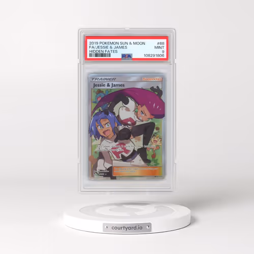 2019 Pokémon Sun & Moon Hidden Fates #68 Jessie & James - Full Art (PSA 9 MINT)