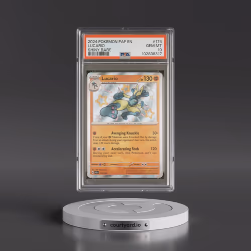 2024 Pokémon Paf EN-Paldean Fates #174 Lucario - Shiny Rare (PSA 10 GEM MINT)