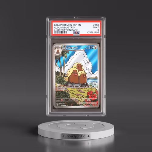 2024 Pokémon Ssp EN-Surging Sparks #208 Alolan Dugtrio - Illustration Rare (PSA 9 MINT)
