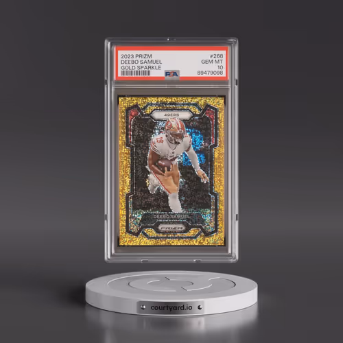2023 Panini Prizm #268 Deebo Samuel - Gold Sparkle (PSA 10 GEM MINT)