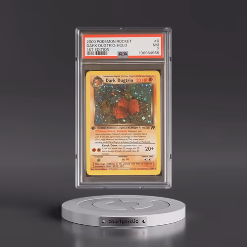 2000 Pokémon Rocket #6 Dark Dugtrio - 1st Edition Holo (PSA 7 NM)