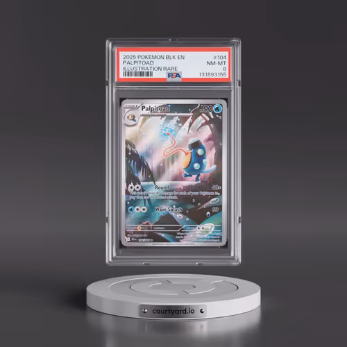 2025 Pokémon Blk EN-Black Bolt #104 Palpitoad - Illustration Rare (PSA 8 NM-MT)