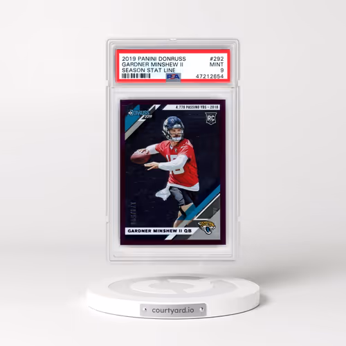 2019 Panini Donruss #292 Gardner Minshew II - Season Stat Line (PSA 9 MINT)