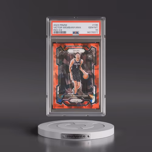2023 Panini Prizm #136 Victor Wembanyama - Red Ice (PSA 10 GEM MINT)