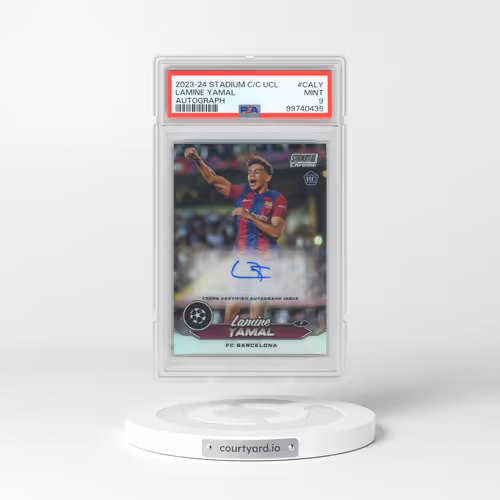 2023-24 Topps Stadium Club Chrome UEFA Club Competitions Chrome Autographs #CALY Lamine Yamal (PSA 9 MINT)