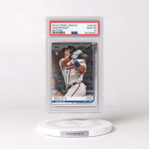 2019 Topps Update #US100 Austin Riley - Batting (PSA 10 GEM MINT)