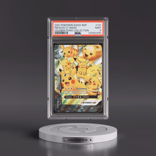 2021 Pokémon Swsh Black Star Promo #141 Pikachu V-Union - Celebrations Collection (PSA 9 MINT)