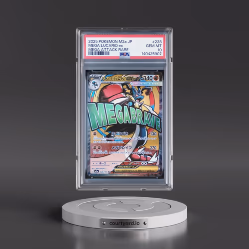 2025 Pokémon M2a-Mega Dream EX #228 Mega Lucario EX - Holo Mega Attack Rare (PSA 10 GEM MINT)