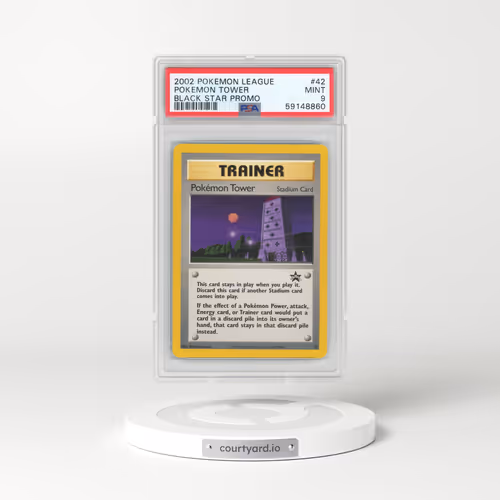 2002 Pokémon League Promo Black Star #42 Pokemon Tower (PSA 9 MINT)