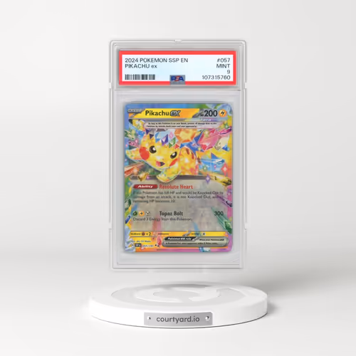 2024 Pokémon Ssp EN-Surging Sparks #057 Pikachu EX - Holo (PSA 9 MINT)