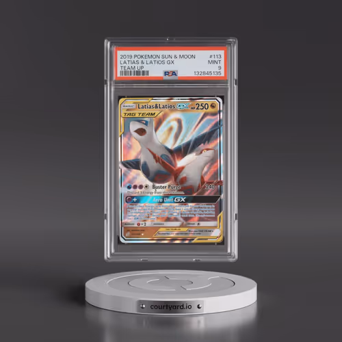 2019 Pokémon Sun & Moon Team Up #113 Latias & Latios GX - Holo (PSA 9 MINT)
