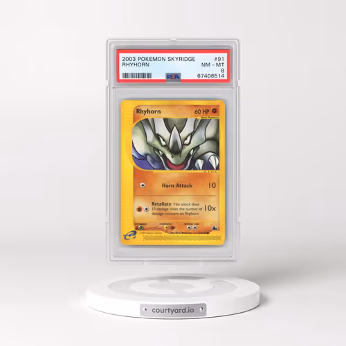 2003 Pokémon Skyridge #91 Rhyhorn (PSA 8 NM-MT)