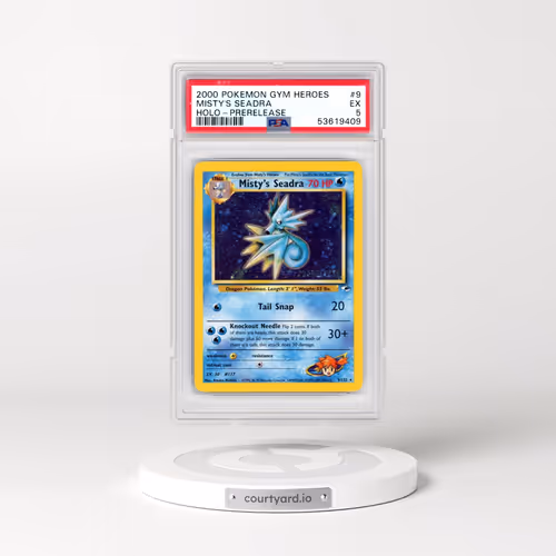 2000 Pokémon Gym Heroes #9 Misty's Seadra - Holo-Prerelease (PSA 5 EX)