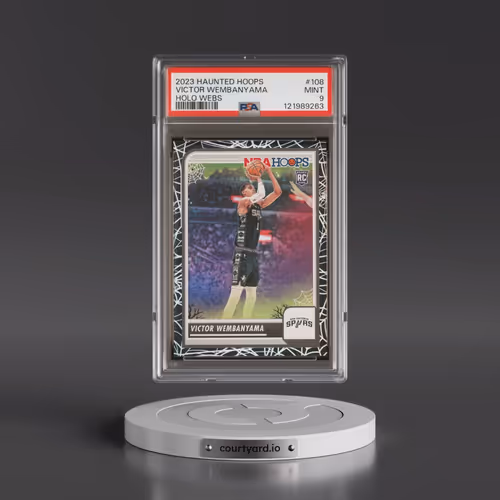 2023 Panini Haunted Hoops #108 Victor Wembanyama - Holo Webs (PSA 9 MINT)