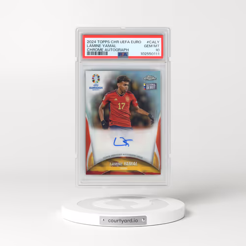 2024 Topps Chrome UEFA Euro Chrome Autographs #CALY Lamine Yamal (PSA 10 GEM MINT)