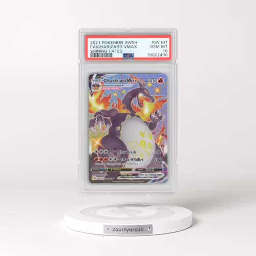 2021 Pokémon Sword & Shield Shining Fates #SV107 Charizard Vmax - Full Art (PSA 10 GEM MINT)
