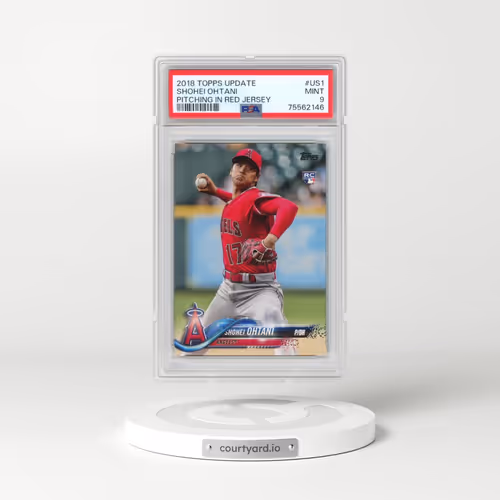 2018 Topps Update #US1 Shohei Ohtani - Pitching in Red Jersey (PSA 9 MINT)