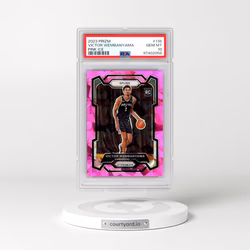 2023 Panini Prizm #136 Victor Wembanyama - Pink Ice (PSA 10 GEM MINT)