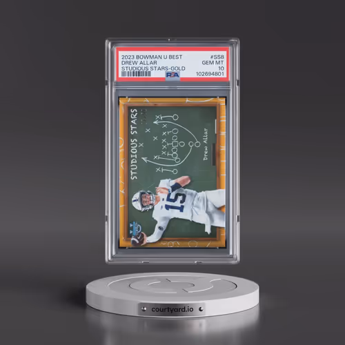 2023 Bowman University Best Studious Stars #SS8 Drew Allar - Gold (PSA 10 GEM MINT)
