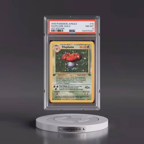 1999 Pokémon Jungle #15 Vileplume - 1st Edition Holo (PSA 8 NM-MT)