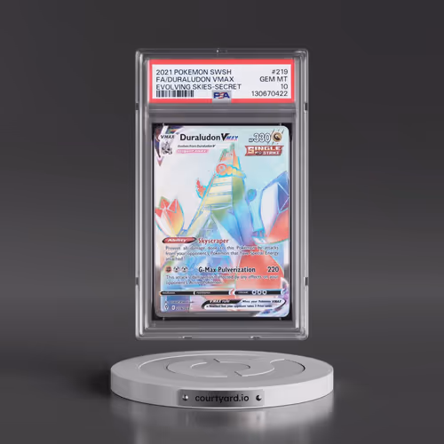 2021 Pokémon Sword & Shield Evolving Skies #219 Duraludon Vmax - Full Art Secret (PSA 10 GEM MINT)