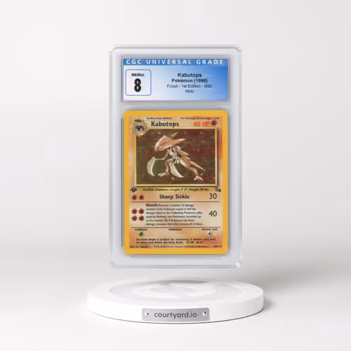 1999 Fossil #9/62 Kabutops - 1st Edition Holo (CGC 8 NM-MT)