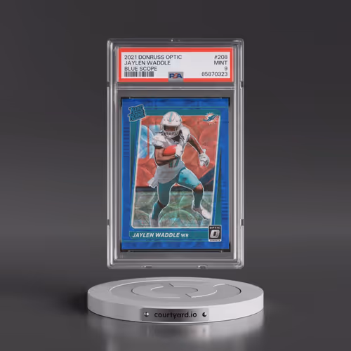 2021 Panini Donruss Optic #208 Jaylen Waddle - Blue Scope (PSA 9 MINT)
