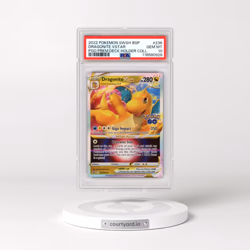 2022 Pokémon Swsh Black Star Promo #236 Dragonite Vstar - Pokemon Go Premier Deck Holder Collection