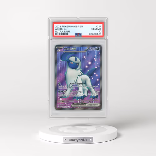 2023 Pokémon Obf EN-Obsidian Flames #214 Absol EX - Holo Ultra Rare (PSA 10 GEM MINT)