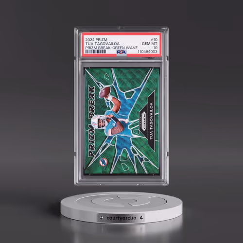 2024 Panini Prizm Prizm Break #10 Tua Tagovailoa - Green Wave (PSA 10 GEM MINT)