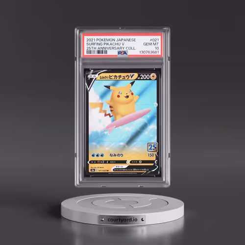2021 Pokémon 25th Anniversary Collection #021 Surfing Pikachu V - Holo (PSA 10 GEM MINT)