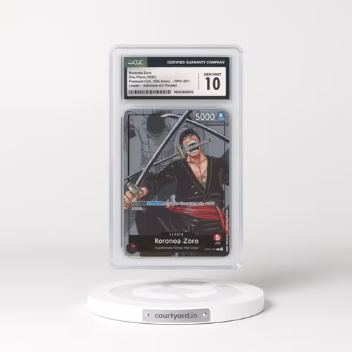 2022 Premium Collection 25th Anniversary #OP01-001 Roronoa Zoro - Art Parallel (CGC 10 GEM MINT)