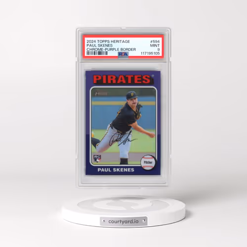 2024 Topps Heritage #594 Paul Skenes - Chrome-Purple Border (PSA 9 MINT)