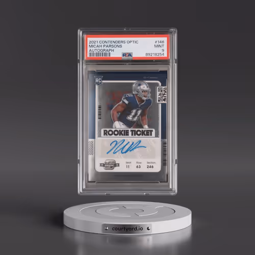 2021 Panini Contenders Optic #146 Micah Parsons - Autograph (PSA 9 MINT)