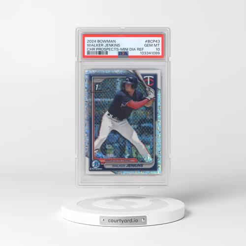 2024 Bowman Chrome Prospects #BCP43 Walker Jenkins - Mini Diamond Refractor (PSA 10 GEM MINT)