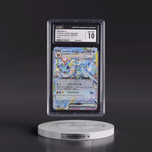 2024 Pokémon Sv8a-Terastal Fest EX #031 Vaporeon EX - Holo (CGC 10 GEM MINT)