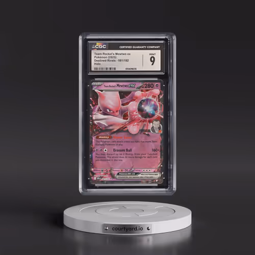 2025 Pokémon Dri EN-Destined Rivals #081 Team Rocket's Mewtwo EX - Holo (CGC 9 MINT)