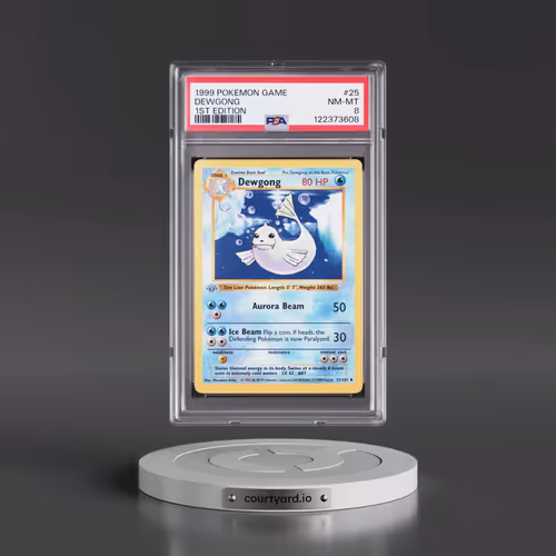 1999 Pokémon Game #25 Dewgong - 1st Edition (PSA 8 NM-MT)