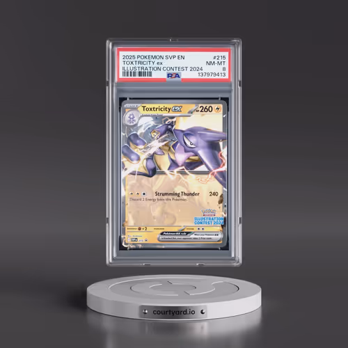 2025 Pokémon Svp EN-SV Black Star Promo #215 Toxtricity EX - Holo Illustration Contest 2024 (PSA 8 N