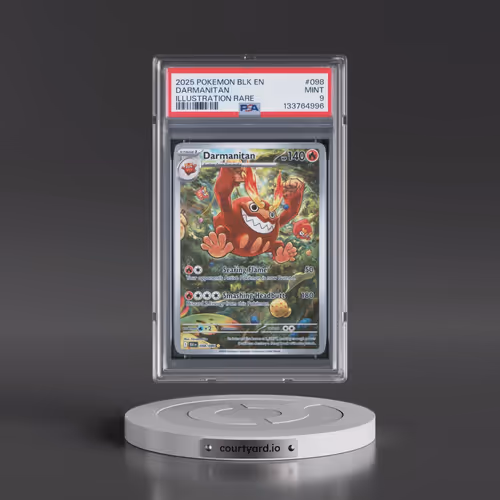 2025 Pokémon Blk EN-Black Bolt #098 Darmanitan - Illustration Rare (PSA 9 MINT)
