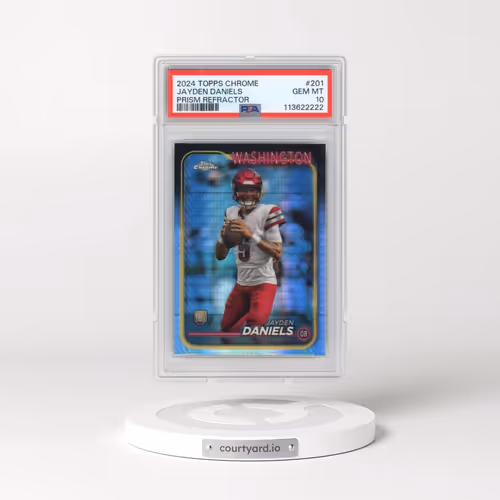 2024 Topps Chrome #201 Jayden Daniels - Prism Refractor (PSA 10 GEM MINT)