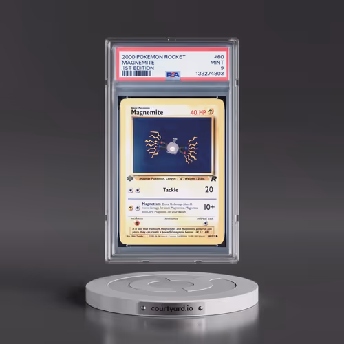 2000 Pokémon Rocket #60 Magnemite - 1st Edition (PSA 9 MINT)