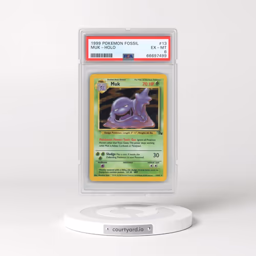 1999 Pokémon Fossil #13 Muk - Holo (PSA 6 EX-MT)
