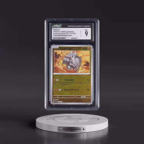 2023 Pokémon Card 151 #111/165 Rhyhorn - Reverse Holo Poké Ball (CGC 9 MINT)