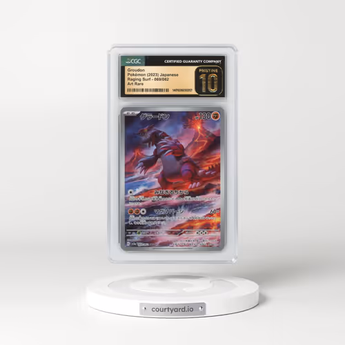 2023 Japanese Raging Surf #69 Groudon - Full Art Holo (CGC 10 PRISTINE)